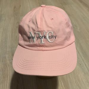 HSN New York City pink baseball cap hat adjustable